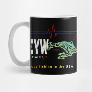 Key West Florida, I love fishing in the USA Mug